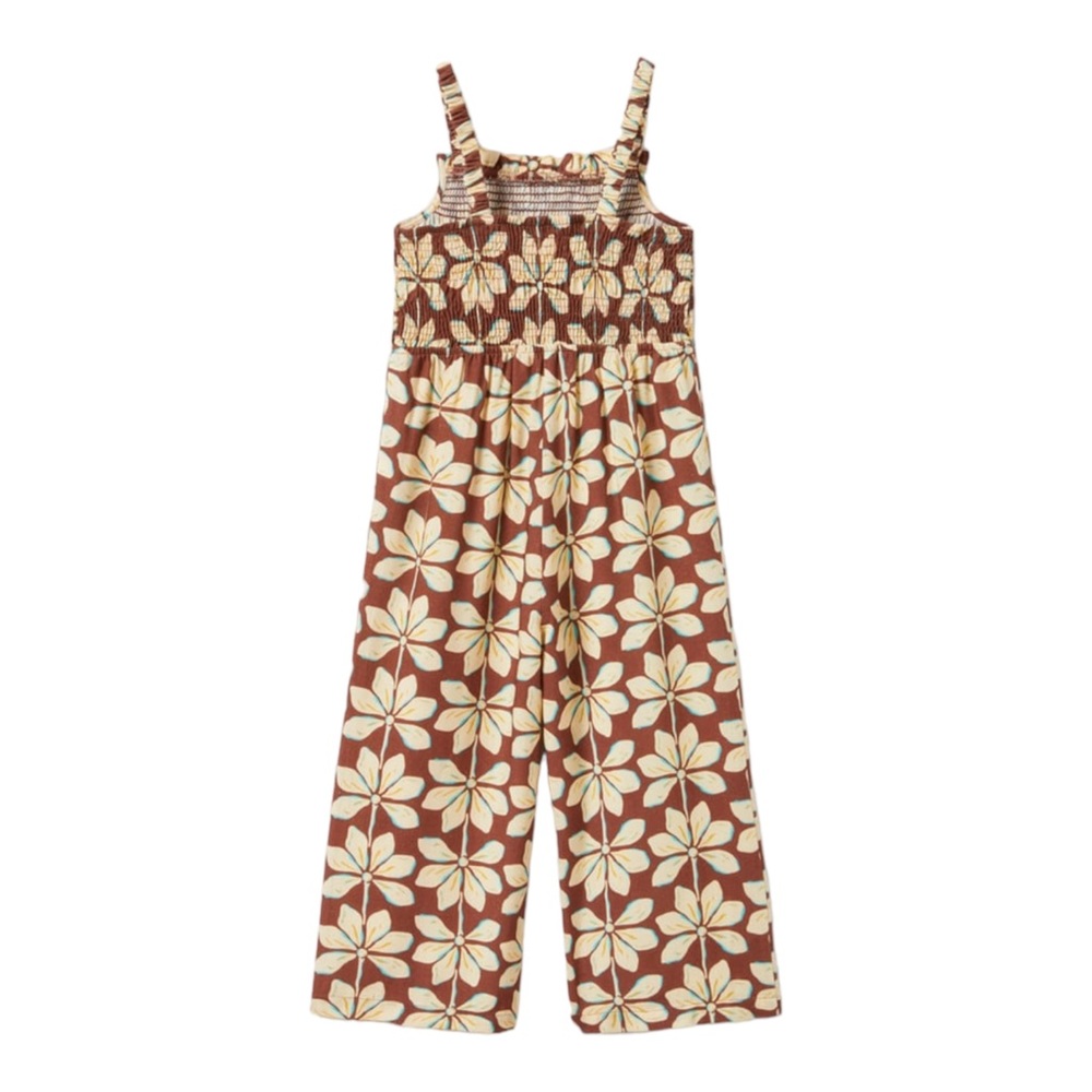 ZARA Kids | Brown | SMOCKED PRINTED JUMPSUIT - Picture 2 of 7